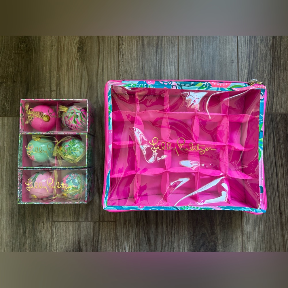 Lilly Pulitzer Ornaments and Organizer New